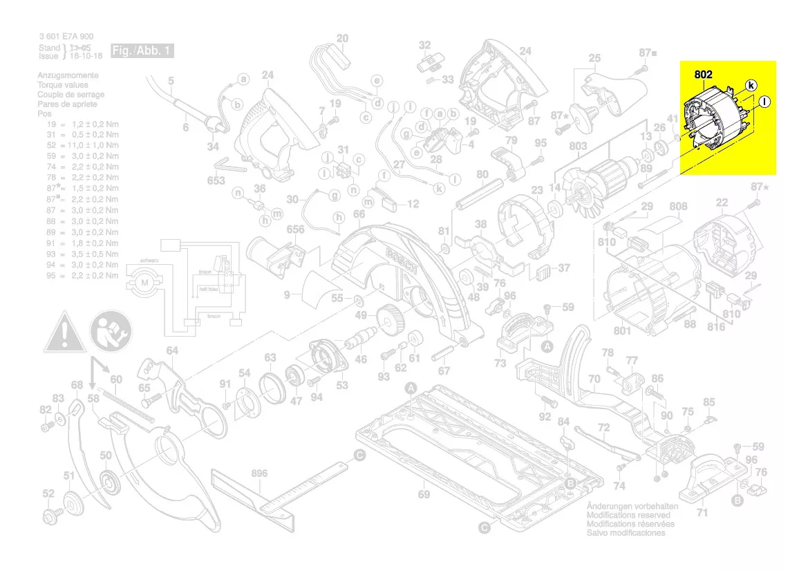Stator 1 619 P14 887 Bosch